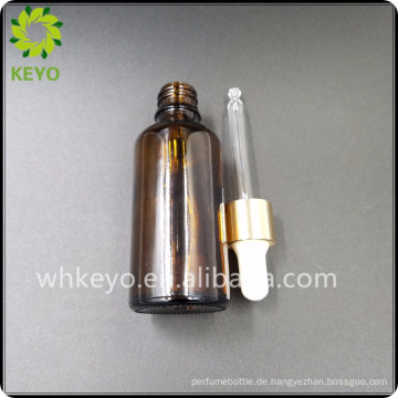 China kann benutzerdefinierte Etiketten 50 ml Glasflasche für ätherisches Öl 50 ml Frost Bernstein